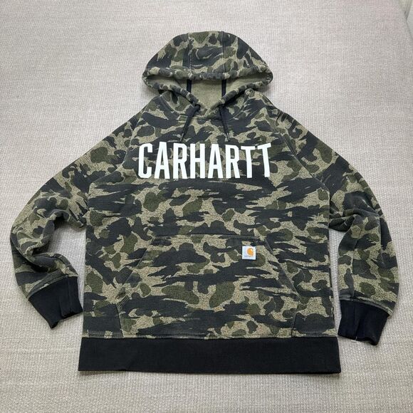 Carhartt camouflage Hoodie relaxed fit youth M (8-10) - Picture 1 of 5